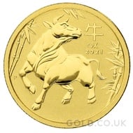 Tenth Ounce Gold Perth Mint Year of the Ox (2021)
