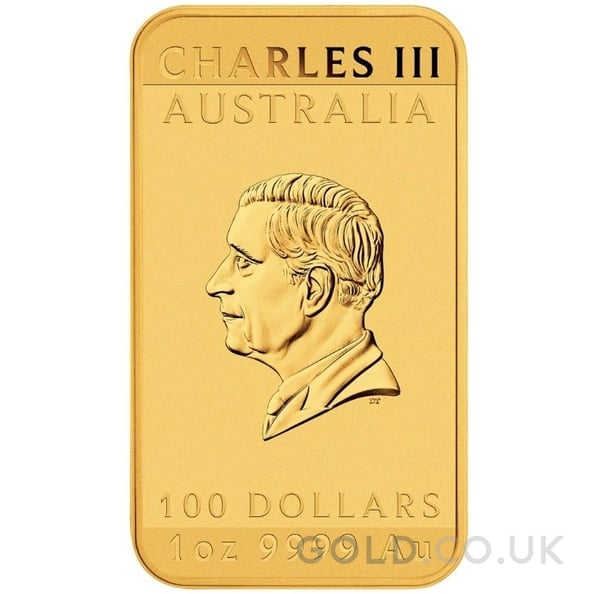 2024 Perth Mint 1oz Dragon Rectangular Gold Bar (Coin)