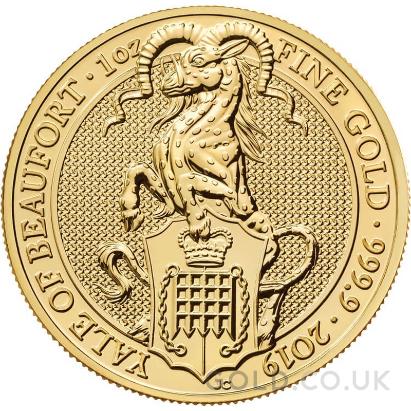 2019 1oz Yale Of Beaufort Gold Coin Queen's Beasts