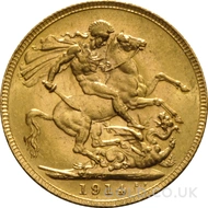 1914 George V Gold Sovereign (Perth Mint)