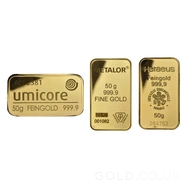 50g Gold Bar Pre Owned