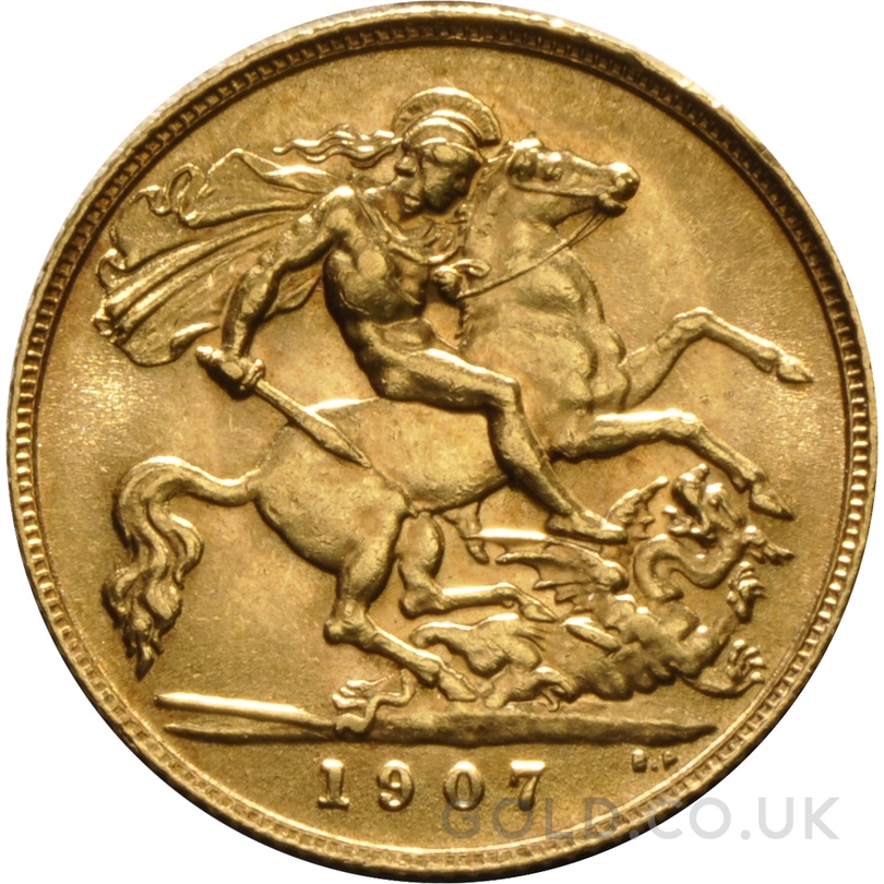 1907 Gold Half Sovereign Edward VII