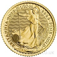 King Charles III Tenth Ounce Gold Britannia Coin (2023)