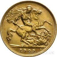 1909 Gold Half Sovereign Coin Edward VII