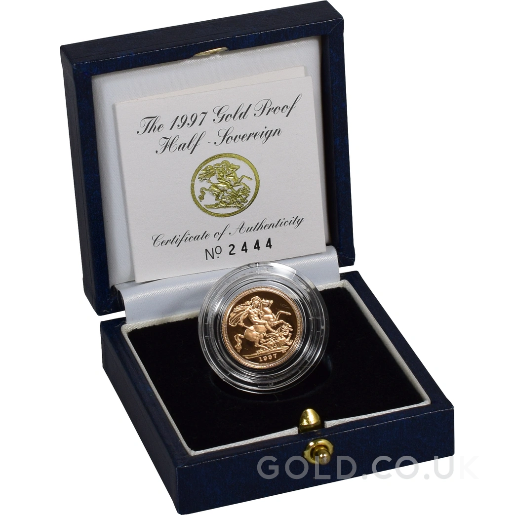 1997 Proof Gold Half Sovereign Boxed