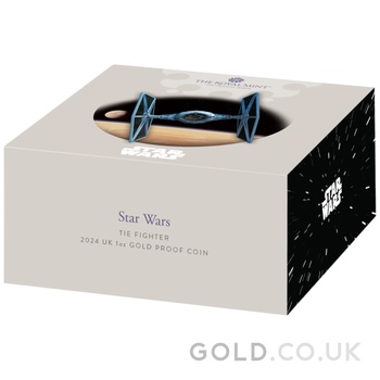 2024 1oz TIE Fighter Star Wars Proof Gold Coin Boxed