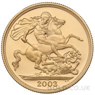 Gold Proof £2 Two Pound Double Sovereign (2003)