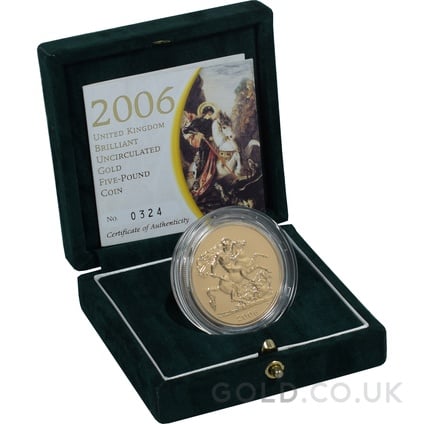 2006 Gold £5 Coin Brilliant Uncirculated Boxed