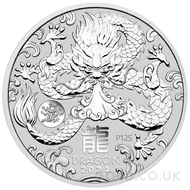 2024 Silver Perth Mint Year of the Dragon with Privy Mark 1oz