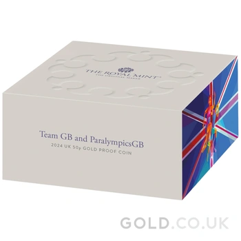2024 Proof 50p Team GB Olympics Gold Coin Boxed