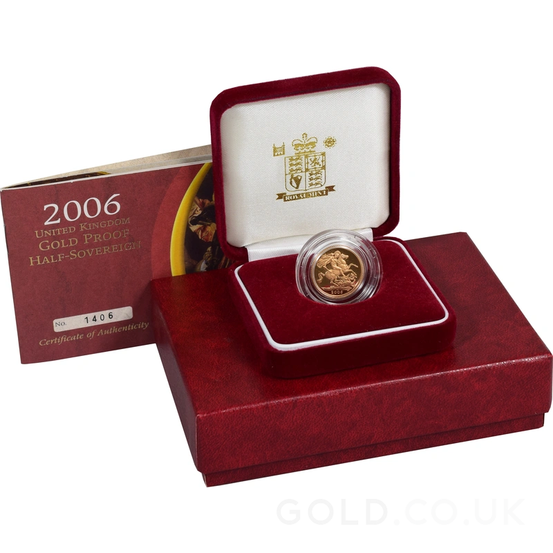 2006 Proof Gold Half Sovereign Boxed