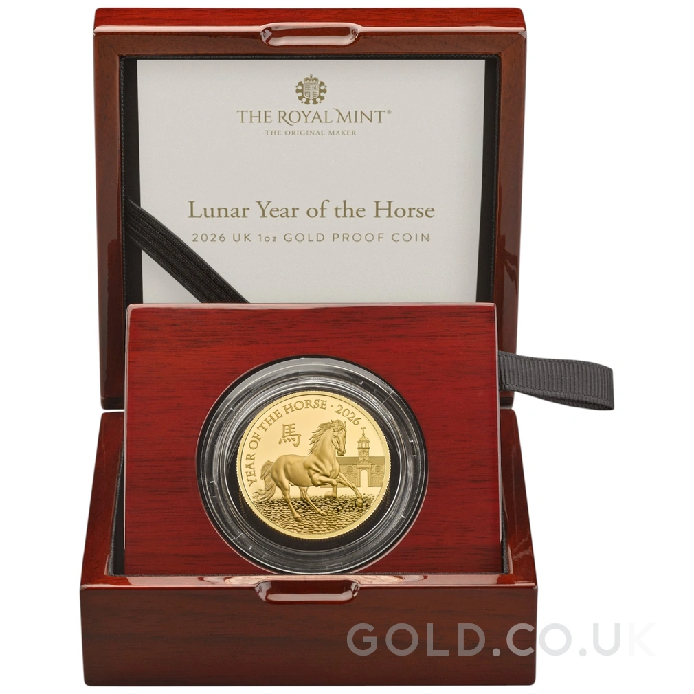 2026 Royal Mint 1oz Year of the Horse Proof Gold Coin Boxed