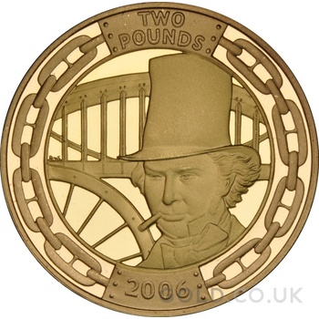 2006 Proof £2 Coin Gold Double Sovereign Brunel The Man
