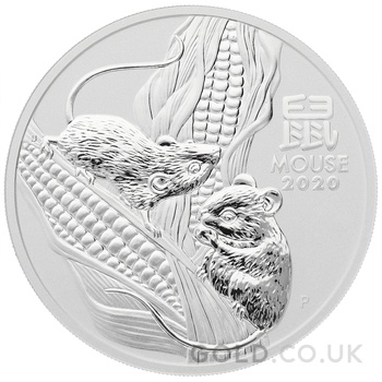 2020 Year of the Mouse Silver Coin 5oz Perth Mint Australian Lunar Series