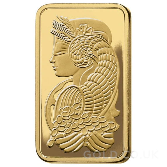 10oz Gold Bar PAMP Lady Fortuna Minted