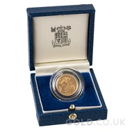 1986 Gold Proof Half Sovereign Elizabeth II Boxed