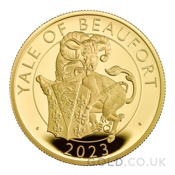 2023 Yale of Beaufort Gold Coin Tudor Beasts 1oz Proof Boxed