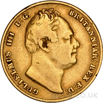 1833 Gold Sovereign Coin William IV