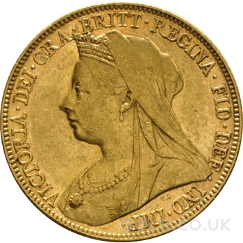 1897 Gold Sovereign Coin Queen Victoria Old Head Melbourne
