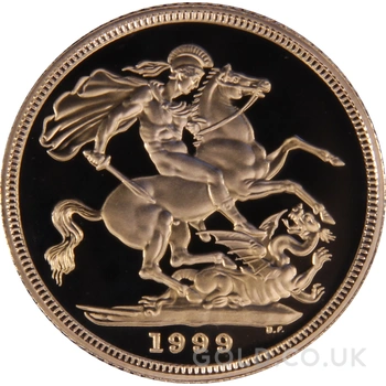 1999 Proof Gold Sovereign 4 Coin Set Boxed