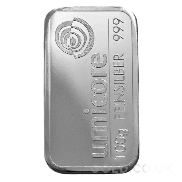 100g Silver Bar Umicore