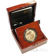 2015 Gold Brilliant Uncirculated Five Pound Coin Boxed -
