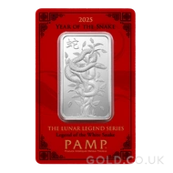 1oz PAMP Silver Year of the Snake (2025)