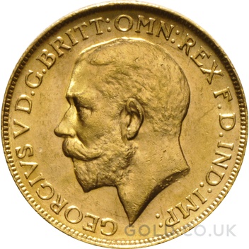 1918 Gold Sovereign Coin George V Perth