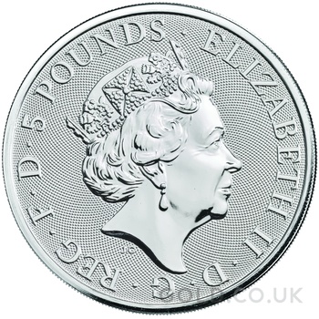 2018 2oz Black Bull of Clarence Silver Coin Queen's Beasts