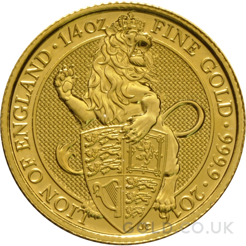 2016 1/4oz Lion of England Gold Coin Queen's Beasts