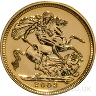2003 Gold Half Sovereign Coin Elizabeth II