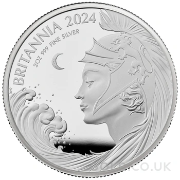 2024 Britannia 2oz Silver Proof Coin Boxed