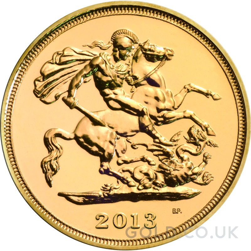 2013 Gold Half Sovereign Elizabeth II Fourth Head