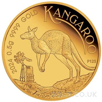 2024 0.5g Australian Mini Roo Proof Gold Coin