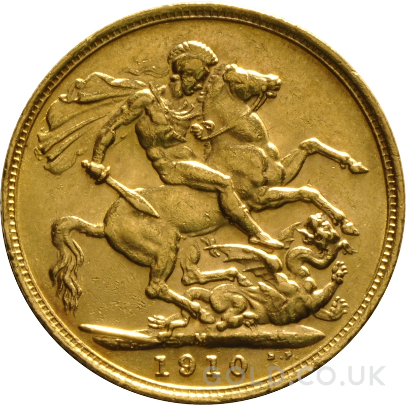 1910 Gold Sovereign Coin Edward VII Melbourne