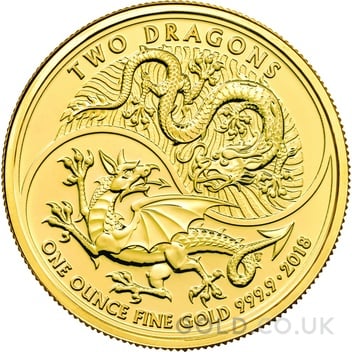 2018 'Two Dragons' 1oz Gold Coin