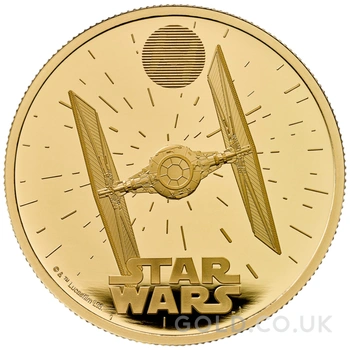 2024 1oz TIE Fighter Star Wars Proof Gold Coin Boxed