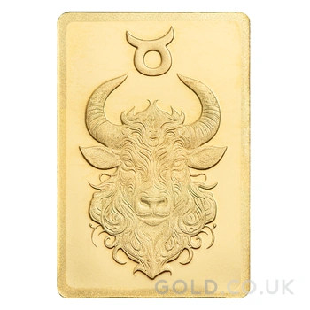 0.5g Gold Bar PAMP Zodiac Taurus Minted