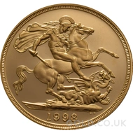 Gold Proof £2 Two Pound Double Sovereign (1998)