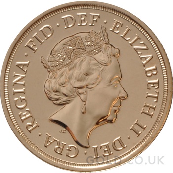 Gold Sovereign - Elizabeth II Fifth Head