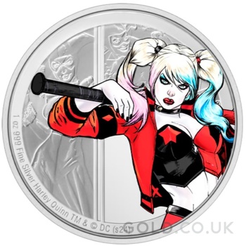 2024 Proof Harley Quinn Silver Coin 1oz Boxed