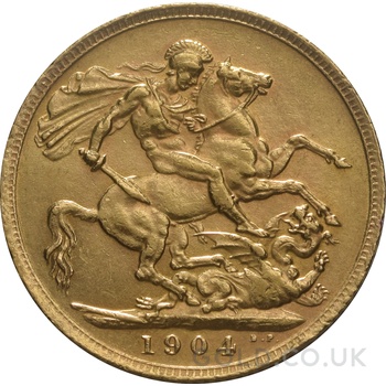 1904 Gold Sovereign Coin Edward VII