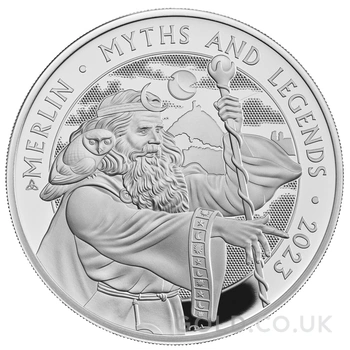 2023 Proof Merlin Silver Coin Myths & Legends 1oz Boxed
