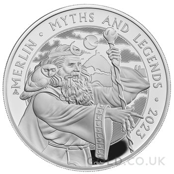 2023 Proof Merlin Silver Coin Myths & Legends 1oz Boxed