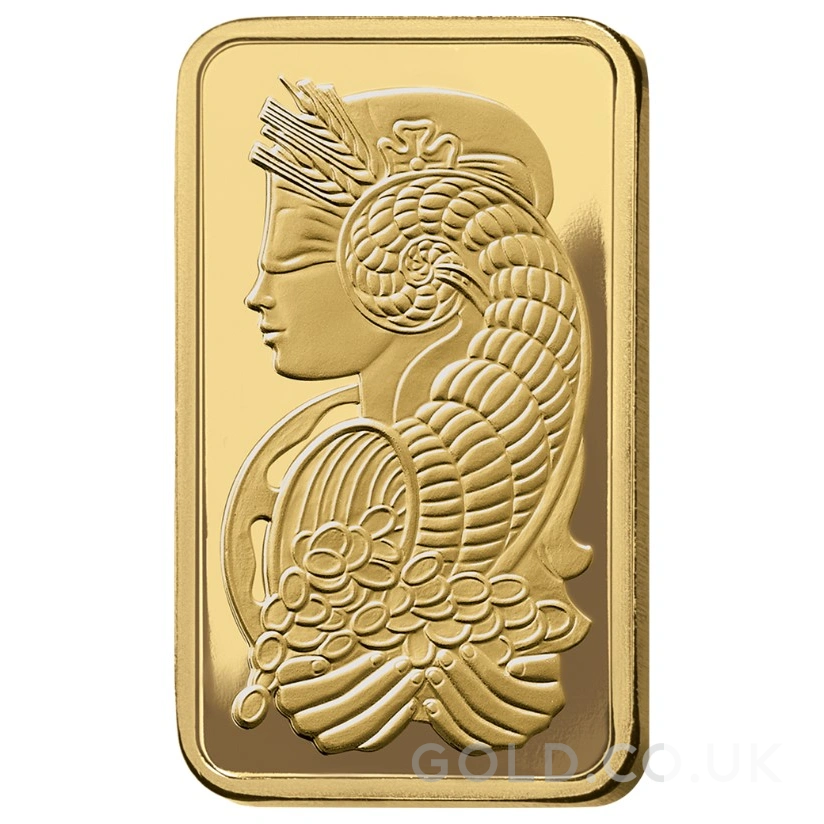 10oz Gold Bar PAMP Lady Fortuna Minted