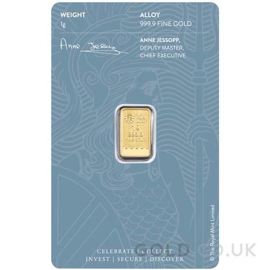 1g Gold Bar Britannia Minted