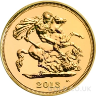 2013 Gold Half Sovereign Coin Elizabeth II