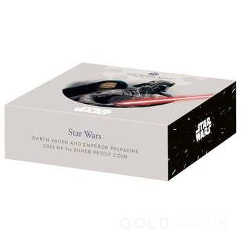 2023 1oz Darth Vader & Emperor Palpatine Star Wars Proof Silver Coin Boxed