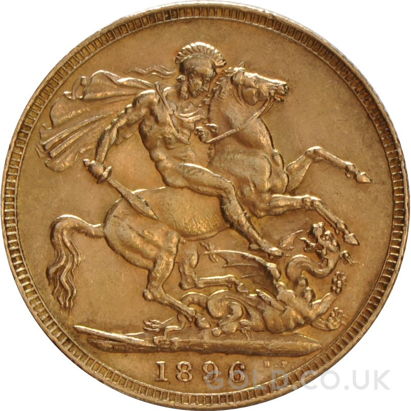 1896 Gold Sovereign Coin Queen Victoria Old Head