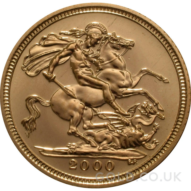 2000 Gold Half Sovereign Elizabeth II Fourth Head
